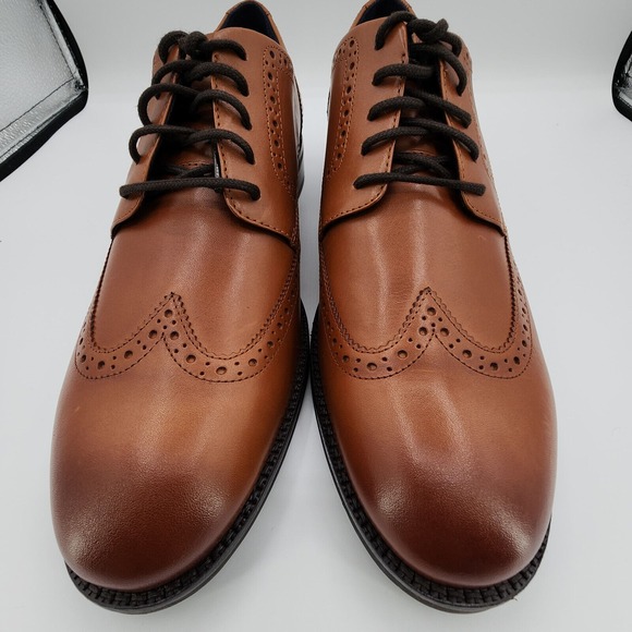 Cole Haan Grand+ Dress Wingtip Oxford Shoes Mens 11 M British‎ Tan C37330 NEW main image 12